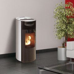 Poêle granulés VERONE blanc 8 kW