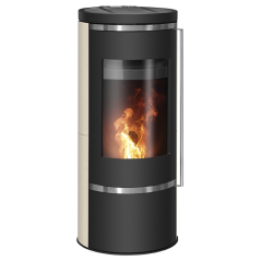 Carus 2.0 acier noir et pierre crème