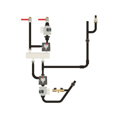 KIT HYDRAULIQUE 1CIRCUIT RADIATEUR LOGIC 25