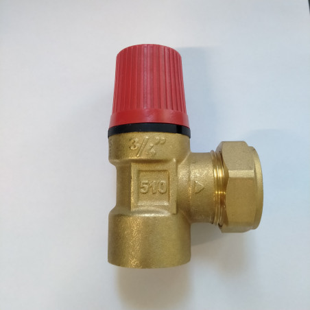 Soupape chauffage sécu 2,5bars  3/4F-22mm