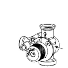 Vanne melangeuse 3 voies DN20 BRV sans by-pass