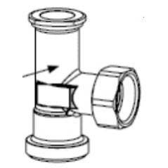 Raccord en T pour DN20 BRV