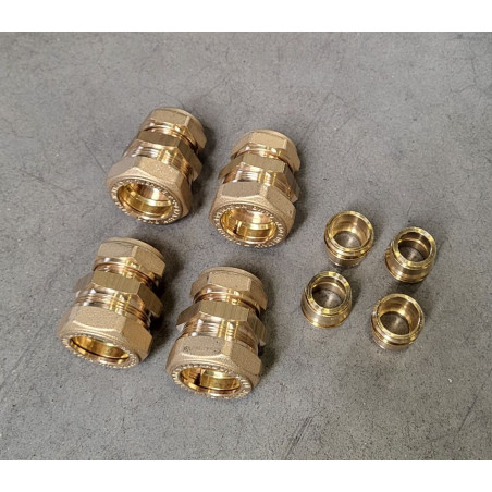 Raccord solaire laiton Dn20 x 22/18 mm flex/cui