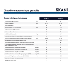 SKANI vis 35kW - Chaudière automatique avec régulation climatique int