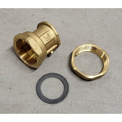 Raccord 2 pieces 1'1/4 a boisseau (AM Kit C)+joint