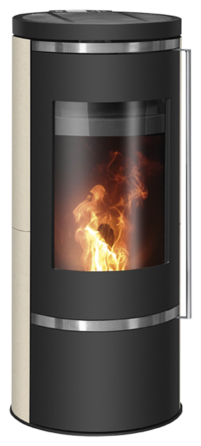 Carus 2.0 acier noir et pierre crème