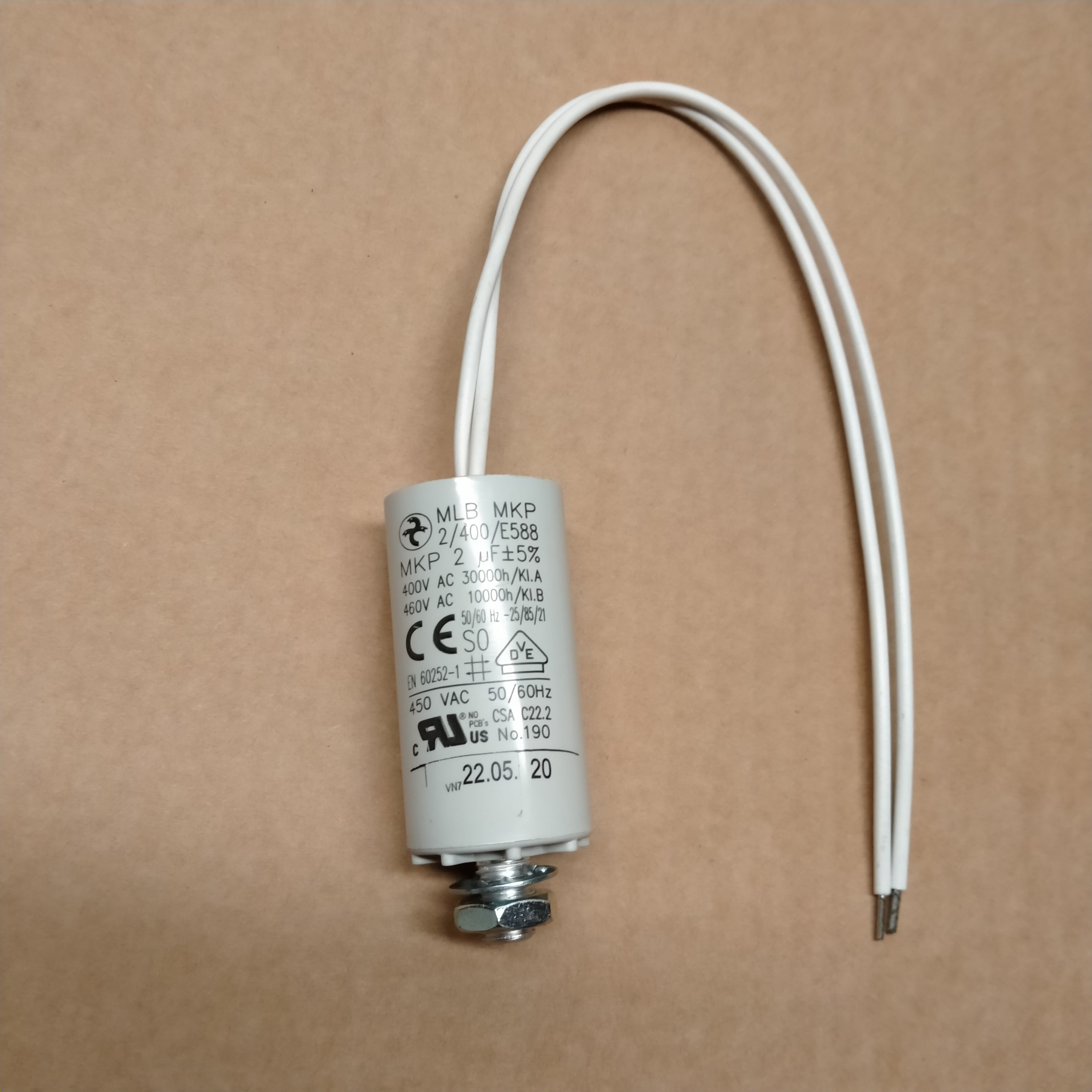 Condensateur pour l'extracteur (2uf) Peltec 12-24