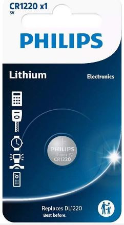 Pile CR1220 pour ecran Peltec, Biotec L et Biotec plus