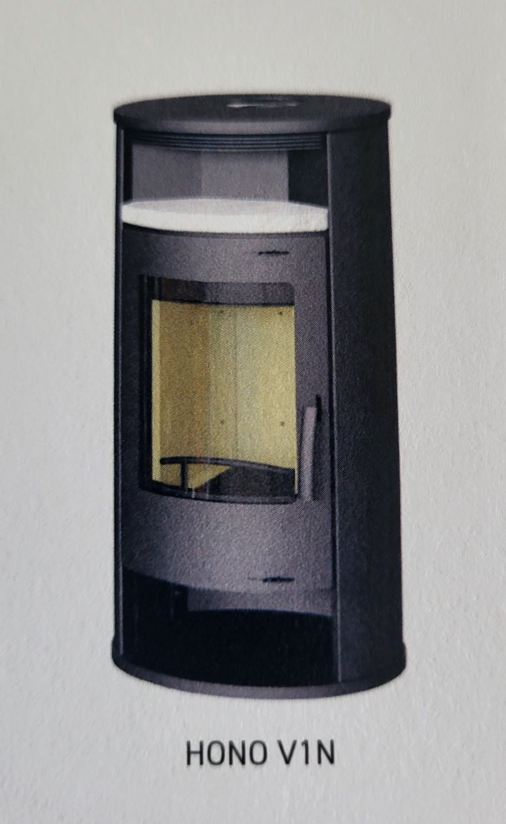 Poêle bois-bûches HONO V1N 7kW acier noir