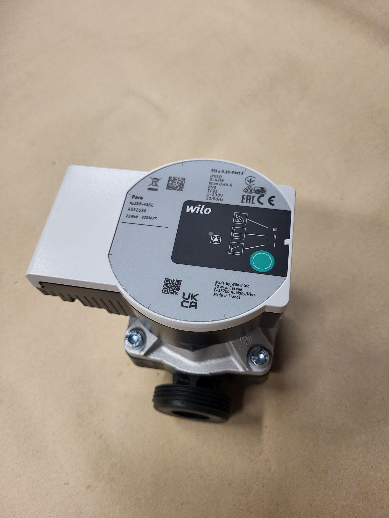 Pompe WILO Yonos PARA KU 25-130 /6-43/sc-9