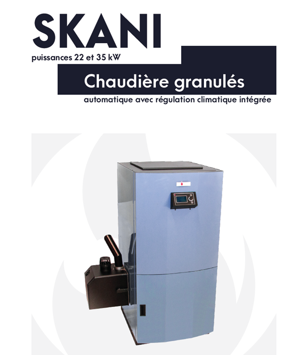 SKANI vis 35kW - Chaudière automatique avec régulation climatique int